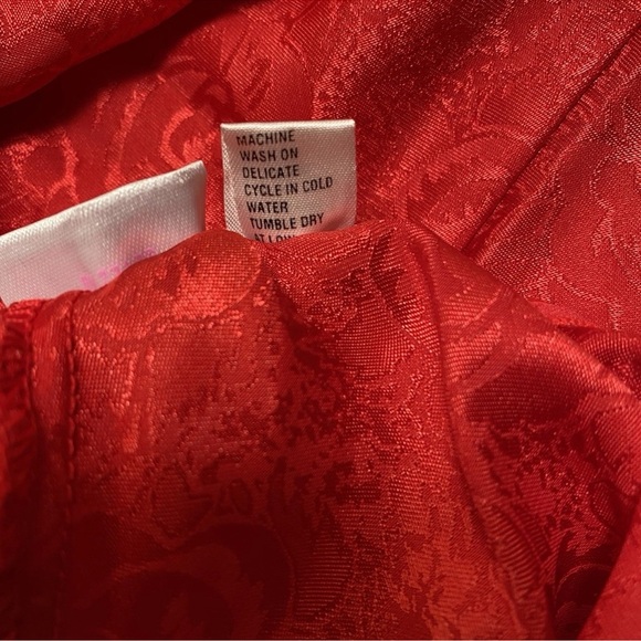 Frederick’s Of Hollywood Vintage Red Silky Rose Cami & Tap Shorts *NWT *Size M&S - Picture 8 of 8